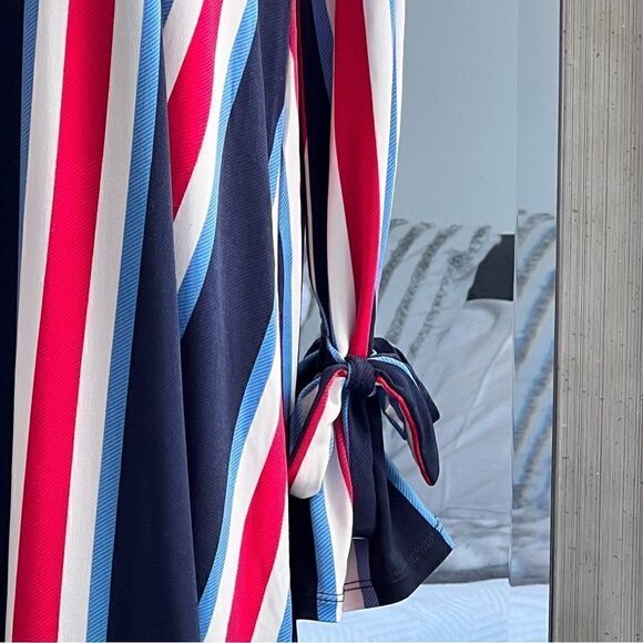 BCBGeneration Striped Wrist Tie A Line Dress Size S - Picture 2 of 7